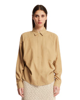 Camicia A Pannelli Beige | PDP | dAgency
