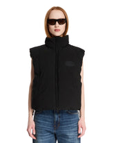 Black Sleeveless Puffer - Women's vests | PLP | Antonia