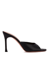 Black Alexa Satin Slippers | AMINA MUADDI | All | Antonia