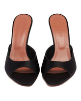 Black Alexa Satin Slippers | PDP | Antonia
