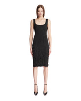 Black Crinkled Midi Dress - Bottega Veneta women | PLP | Antonia
