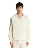 White Cotton Blend Sweater - Men's knitwear | PLP | Antonia