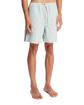 White Striped Swim Shorts | PDP | Antonia