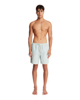 White Striped Swim Shorts | PDP | Antonia