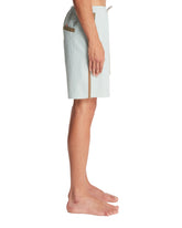 White Striped Swim Shorts | PDP | Antonia