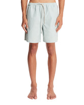 White Striped Swim Shorts | PDP | Antonia