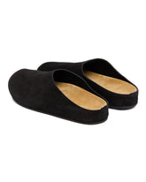 Black Suede Hugo Mules | PDP | Antonia