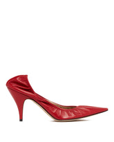 Red Liisa Leather Decollete | PDP | Antonia