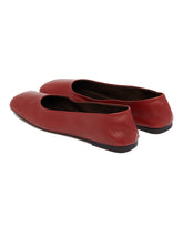 Red Low Square-Toe Flats | PDP | Antonia