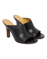 Black Leather Mules | PDP | Antonia