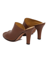Brown Leather Signum Mules | PDP | Antonia