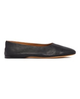 Black Awar Leather Flats | PDP | Antonia
