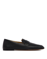 Black Square Leather Loafers | PDP | Antonia