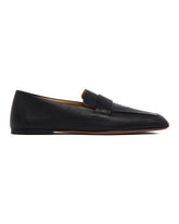 Black Square Leather Loafers | PDP | Antonia