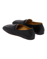 Black Square Leather Loafers | PDP | Antonia