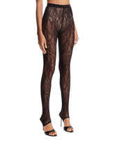 Black Lace Stirrup Leggings | PDP | Antonia