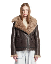 Brown Leather Shearling Jacket | PDP | Antonia