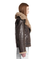 Brown Leather Shearling Jacket | PDP | Antonia