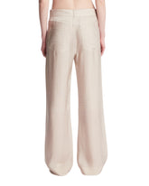 Beige Checkered Fluid Trousers | PDP | Antonia