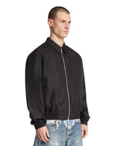 Black Nylon Zip-Up Jacket | PDP | Antonia