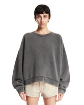 Gray Cotton Logo Sweatshirt | PDP | Antonia