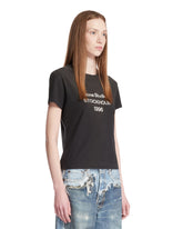 T-Shirt In Cotone Con Logo Nera | PDP | Antonia