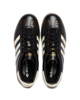 Black Leather Gazelle Indoor Sneakers | PDP | Antonia