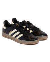 Black Leather Gazelle Indoor Sneakers | PDP | Antonia