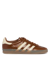 Sneakers Gazelle Indoor In Pelle Marroni | PDP | Antonia