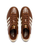 Brown Leather Gazelle Indoor Sneakers | PDP | Antonia
