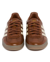 Brown Leather Gazelle Indoor Sneakers | PDP | Antonia