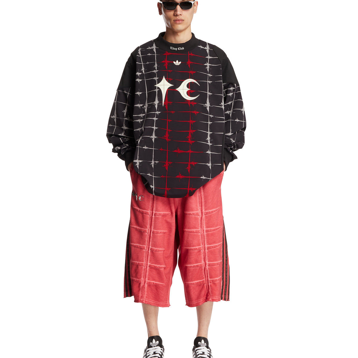 Thug Club x Adidas Originals Red Jorts | ADIDAS ORIGINALS - Antonia