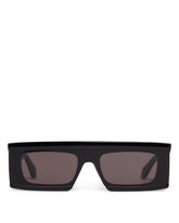 Black Rectangular Shield Sunglasses | PDP | Antonia
