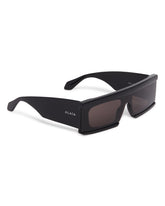 Black Rectangular Shield Sunglasses | PDP | Antonia