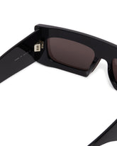Black Rectangular Shield Sunglasses | PDP | Antonia
