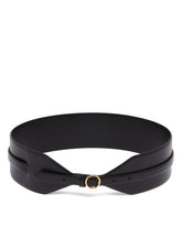 Black Wide Double Leather Belt - Women's accessories | PLP | Antonia