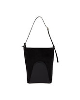 Black Small Suede Bucket Bag | PDP | Antonia