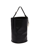Black Leather Bucket Bag | PDP | Antonia