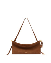 Brown Medium Le Click East West Leather Bag | PDP | Antonia