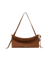Brown Medium Le Click East West Leather Bag | PDP | Antonia
