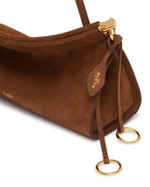 Brown Medium Le Click East West Leather Bag | PDP | Antonia