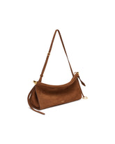 Brown Medium Le Click East West Leather Bag | PDP | Antonia