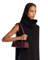 Burgundy Small Le Teckel Leather Bag | PDP | Antonia