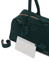 Green Le Teckel Medium Suede Bag | PDP | Antonia