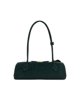 Green Le Teckel Medium Suede Bag | PDP | Antonia