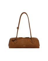 Brown Le Teckel Medium Suede Bag | PDP | Antonia