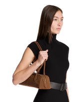 Brown Le Teckel Medium Suede Bag | PDP | Antonia