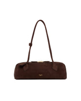 Brown Suede Medium Le Teckel Bag | PDP | Antonia