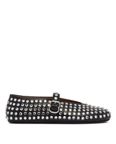 Black Flat Rhinestone Ballerinas | PDP | Antonia