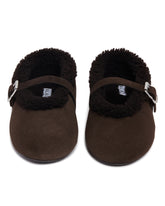 Brown Shearling Flat Ballerinas | PDP | Antonia